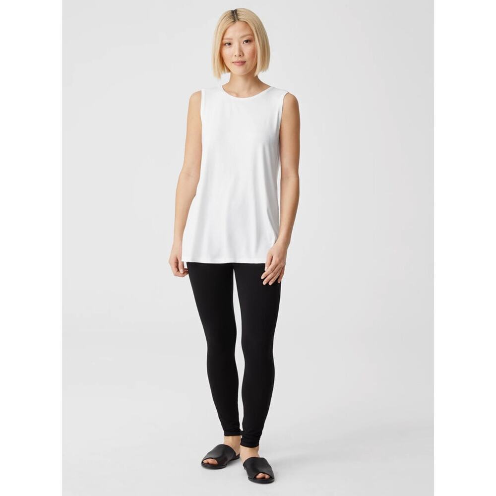 Eileen Fisher System Fine Jersey Crew Neck Shell